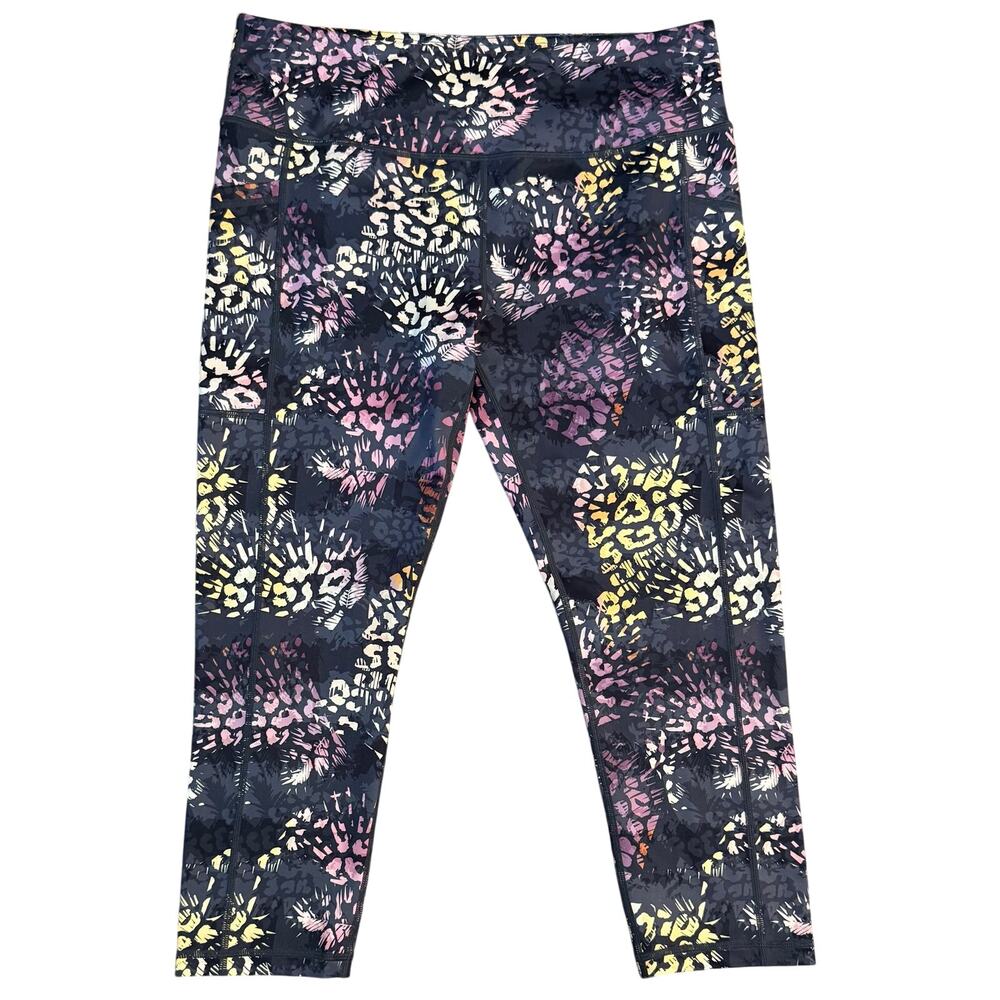 CVG Capri Leggings Untamed Leopard Constantly Varied Gear CrossFit Women's XL